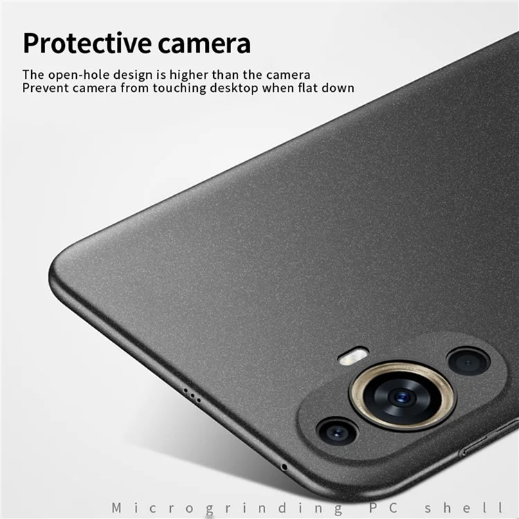 MOFI Shield Matte Series For Huawei nova 11 / nova 12s 4G / nova 12 Lite 4G Hard PC Phone Case Fingerprint-free Frosted Phone Cover - Black