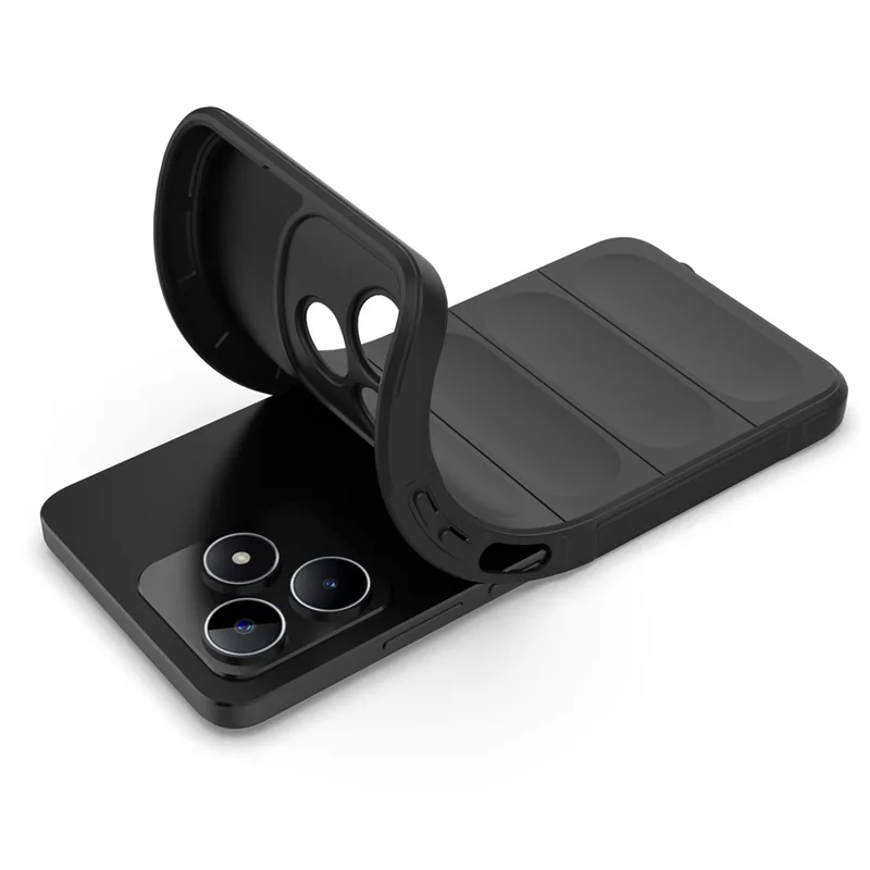 Funda de teléfono TPU para Realme C53 (Global) / C53 (India) / C51, funda trasera resistente a prueba de caídas - Negro