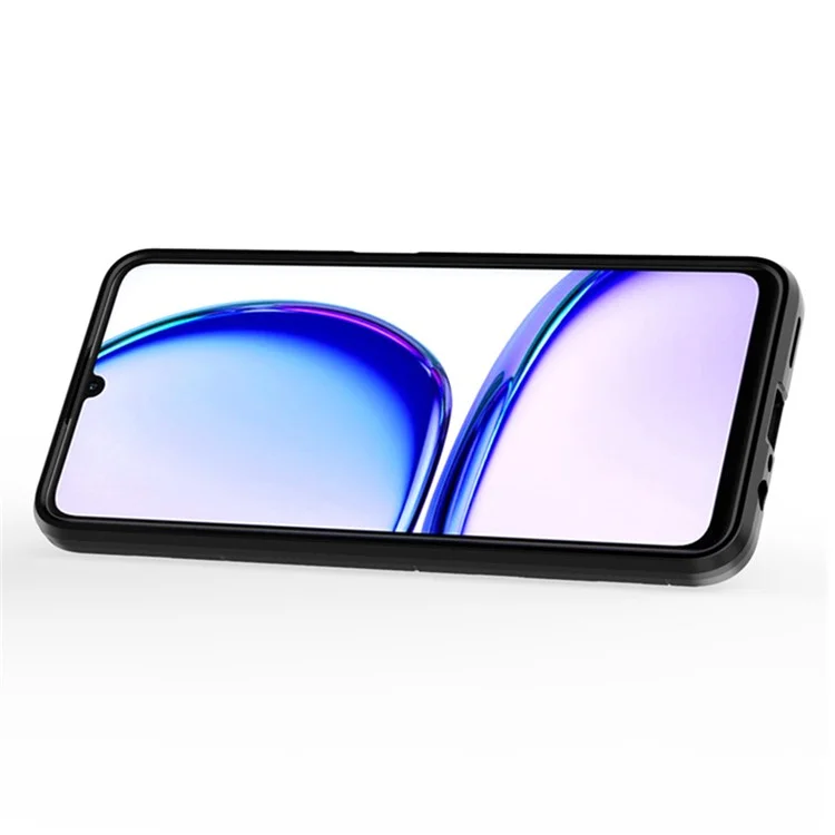 Для Realme C53 (Global) / C53 (India) / C51 / Note 50 4G TPU + PC Drop-Proof Cover Ring Holder Kickstand Phone Case - Black