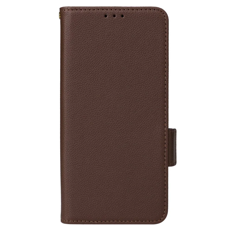 For Ulefone Note 16 Pro Litchi Texture Wallet Stand Phone Case Anti-fall PU Leather Cover - Brown