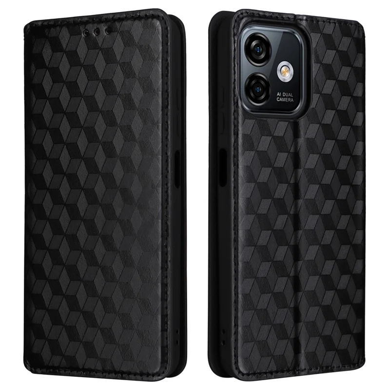 Étui à clapet pour Ulefone Note 16 Pro Motif en relief en cuir PU - Noir