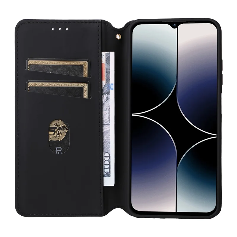 Étui à clapet pour Ulefone Note 16 Pro Motif en relief en cuir PU - Noir