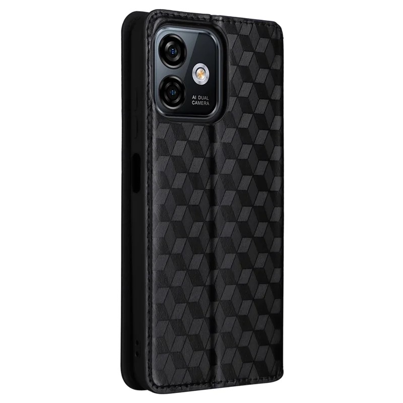 Étui à clapet pour Ulefone Note 16 Pro Motif en relief en cuir PU - Noir