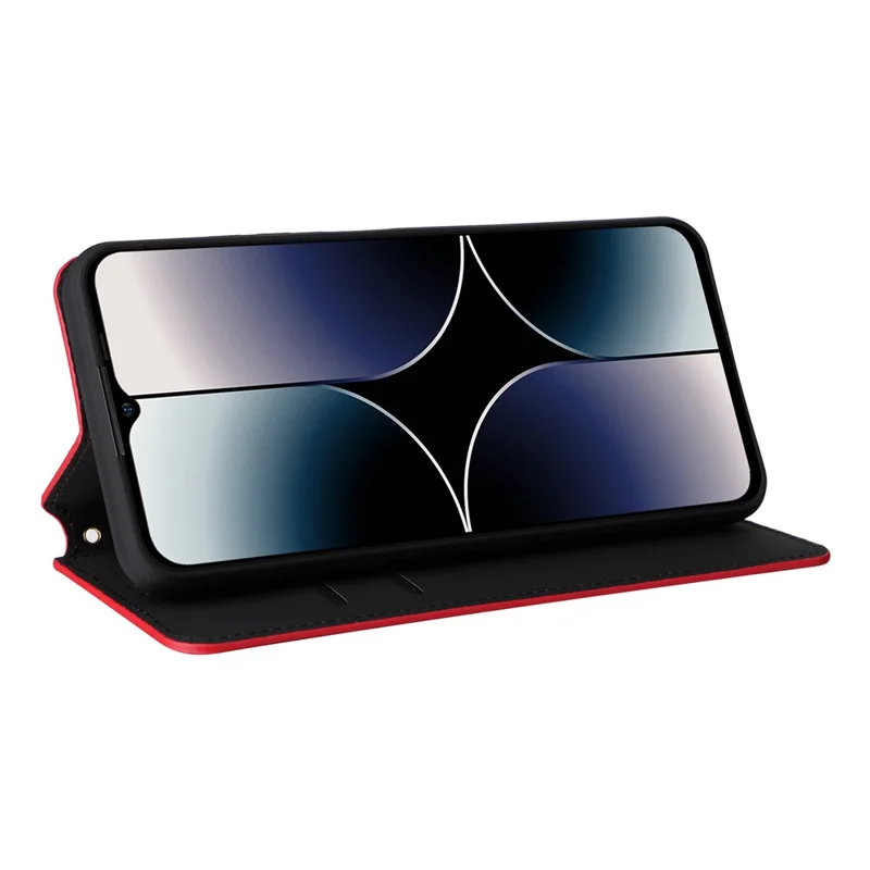 Flip Shell for Ulefone Note 16 Pro Rhombus Imprinted PU Leather Phone Cover Stand Case - Red