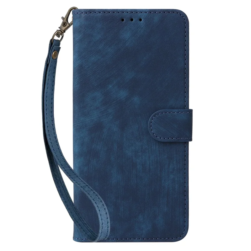 For Oukitel C33 Phone Cover RFID Blocking Wallet Stand Shell Drop Proof Leather Case - Blue