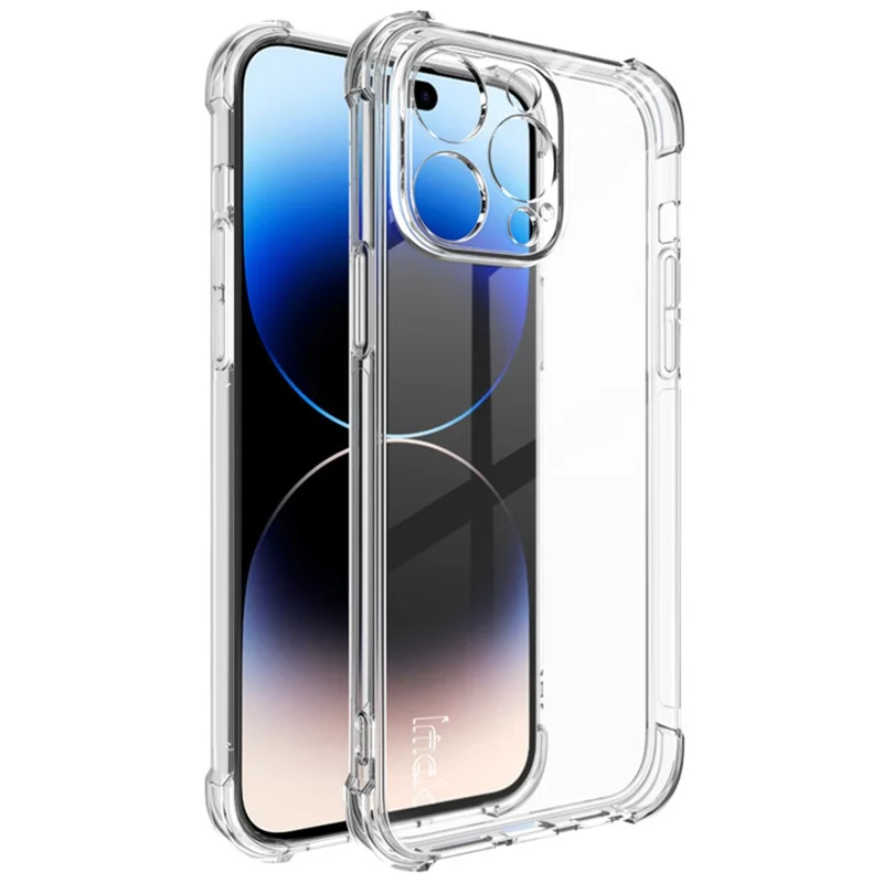 IMAK For iPhone 15 Pro Max Phone Back Cover Soft TPU Phone Case Anti-scratch Super Clear Shell - Transparent