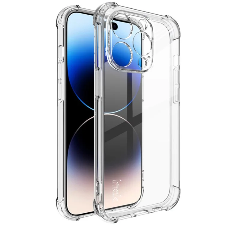 IMAK Pour iPhone 15 Pro Étui de protection transparent anti-rayures en TPU souple - Transparent