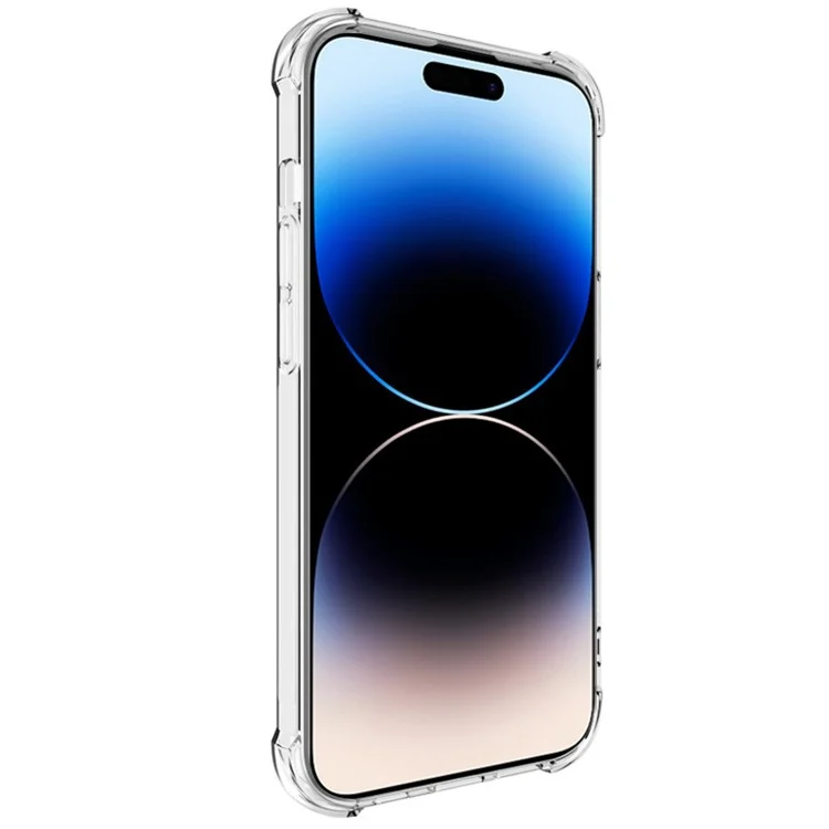 IMAK Pour iPhone 15 Pro Étui de protection transparent anti-rayures en TPU souple - Transparent