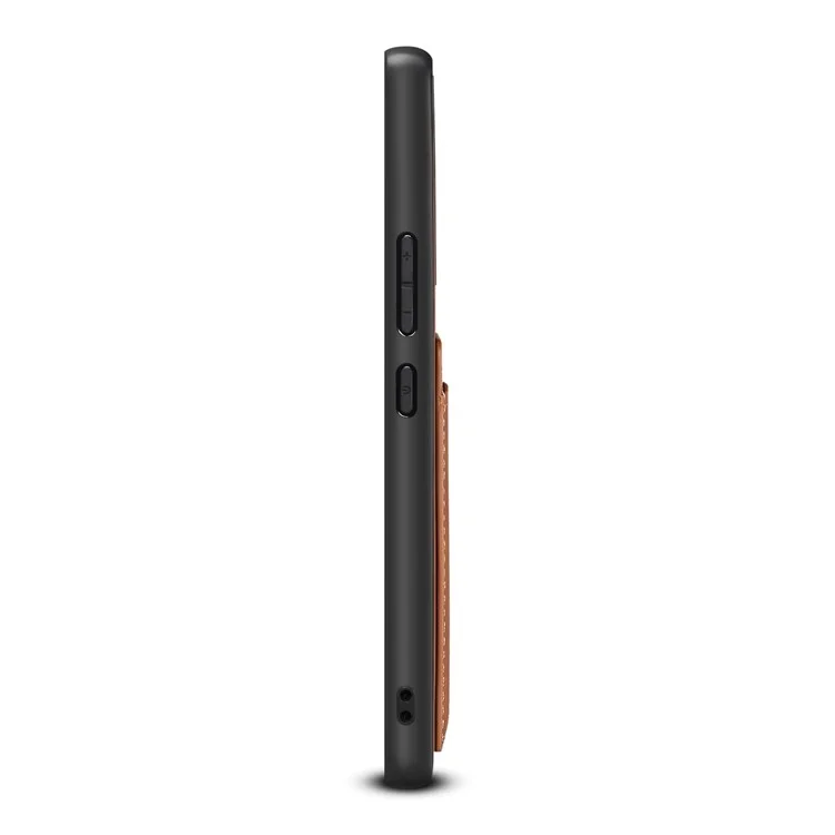 DENIOR For Honor Magic5 Ultimate 5G Capa de Telefone em Couro PU + TPU com Suporte para Cartão - Marrom