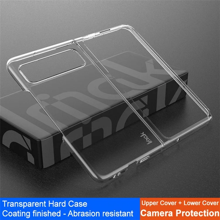 IMAK Crystal Case II Pro для Google Pixel Fold PC Crystal Phone Case Two-Piece Design Shell (Верхняя Крышка + Нижняя Крышка)
