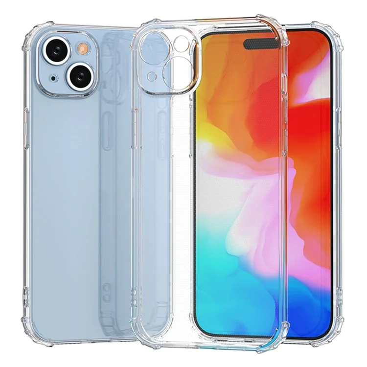Super Clear Phone Case for iPhone 15 Plus , Anti-Scratch TPU Shell Four Corner Drop Protection Phone Cover