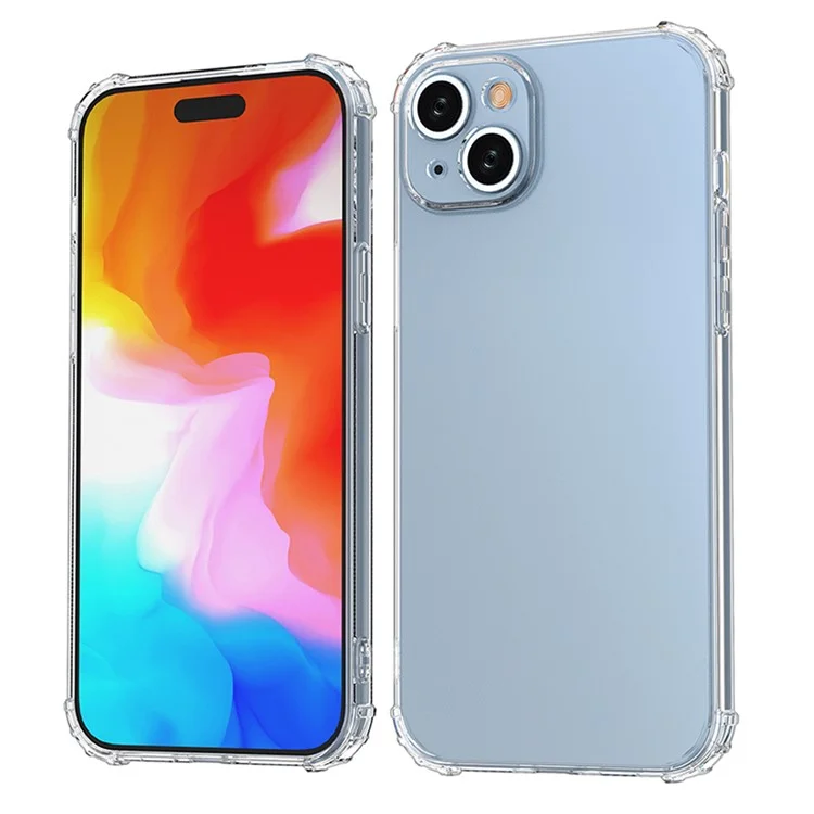 Super Clear Phone Case for iPhone 15 Plus , Anti-Scratch TPU Shell Four Corner Drop Protection Phone Cover