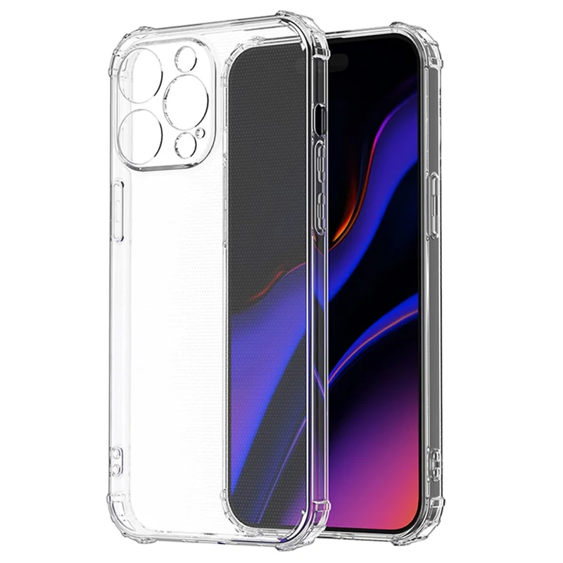 Per iPhone 15 Pro Max HD Clear Phone Case Four Corner Drop Protection TPU Cell Phone Shell Cover