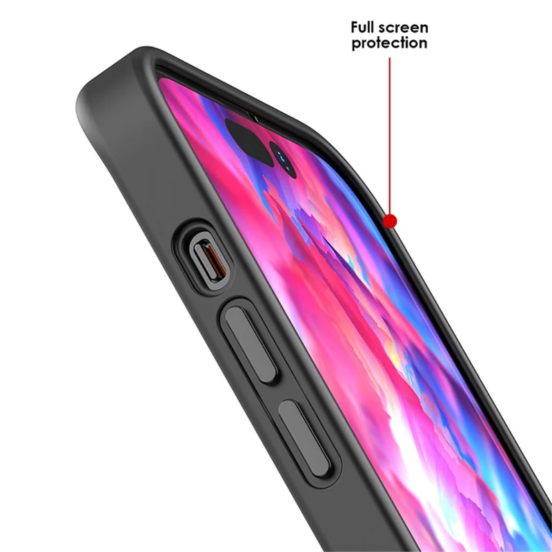 Funda magnética compatible con iPhone 15 Pro y MagSafe, de TPU + PC mate translúcido - Negro