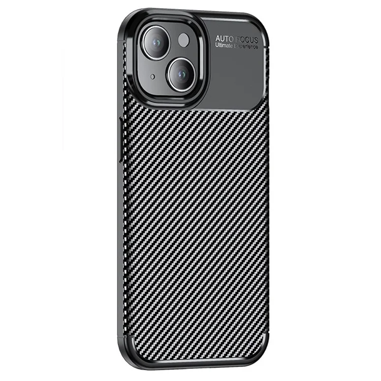 Carbon Fiber Texture TPU Case for iPhone 15 , Anti-scratch Protective Phone Cover