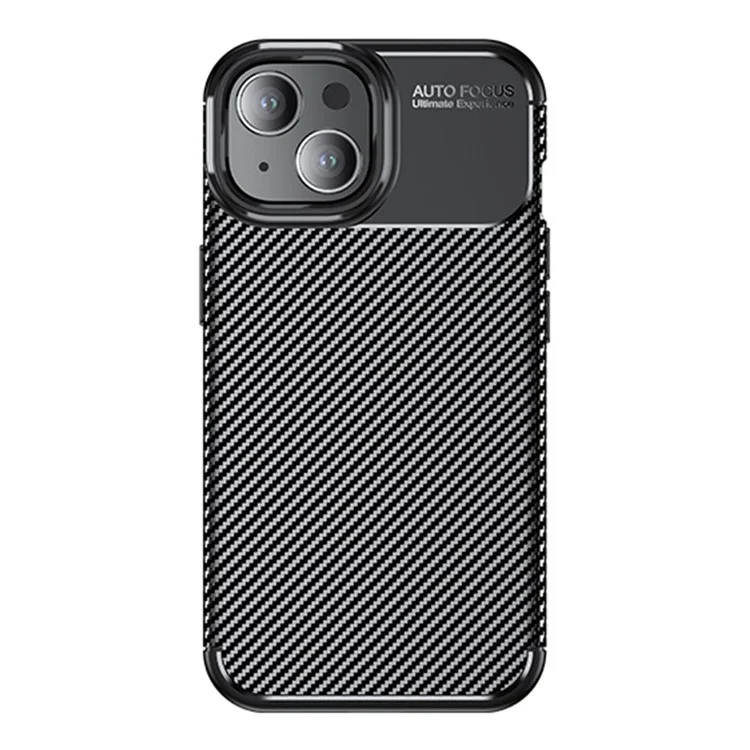 Carbon Fiber Texture TPU Case for iPhone 15 , Anti-scratch Protective Phone Cover