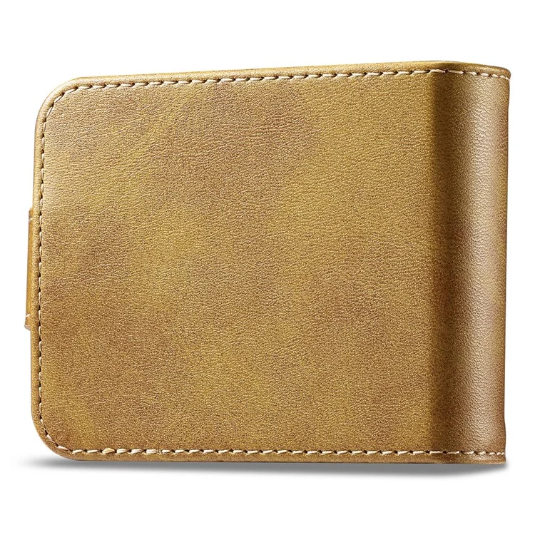LC.IMEEKE For Samsung Galaxy Z Flip5 5G PU Leather Phone Case Card Holder Calf Texture Stand Cover - Yellow