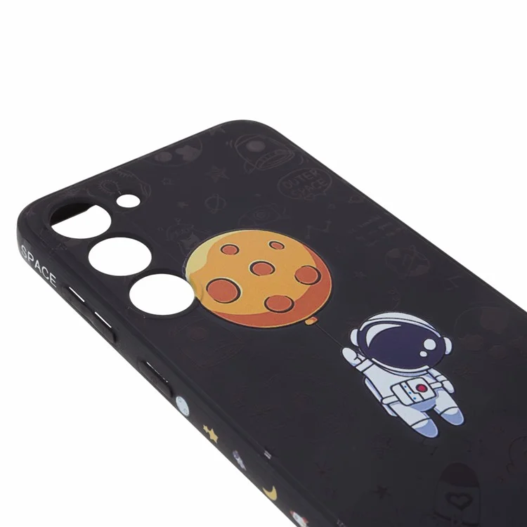 Pour Samsung Galaxy S23 Cartoon Astronaut Pattern Soft TPU Case Anti-drop Precise Cutout Phone Cover - Style A