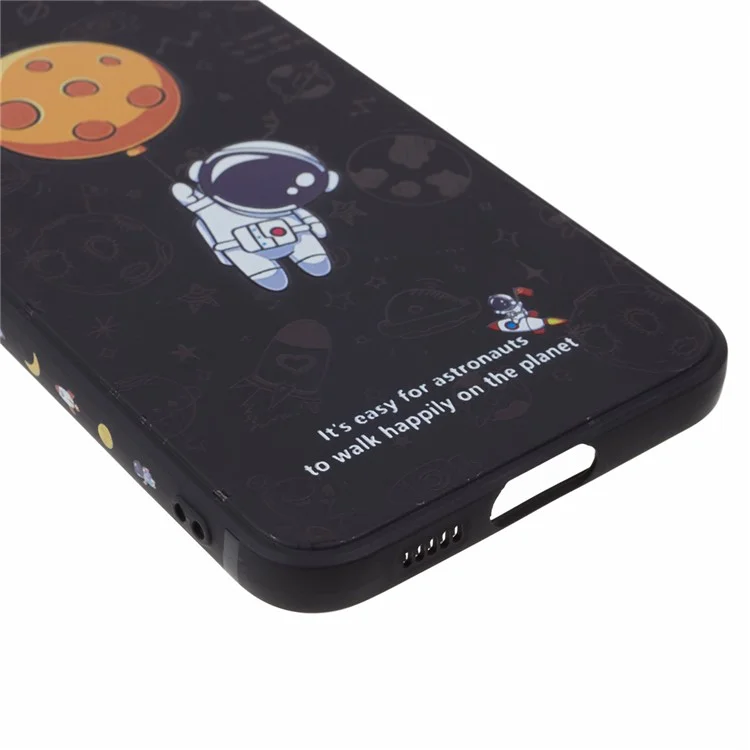 Pour Samsung Galaxy S23 Cartoon Astronaut Pattern Soft TPU Case Anti-drop Precise Cutout Phone Cover - Style A