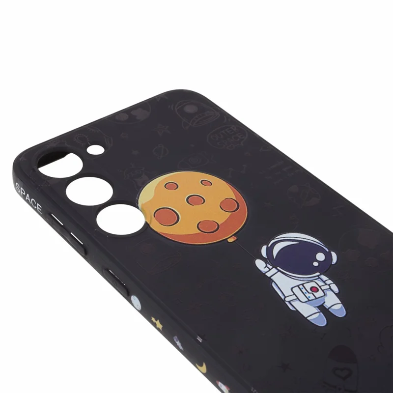 Blød TPU-case til Samsung Galaxy S23+ med tegneserie-astronautmønster og præcise udsparinger - Style A