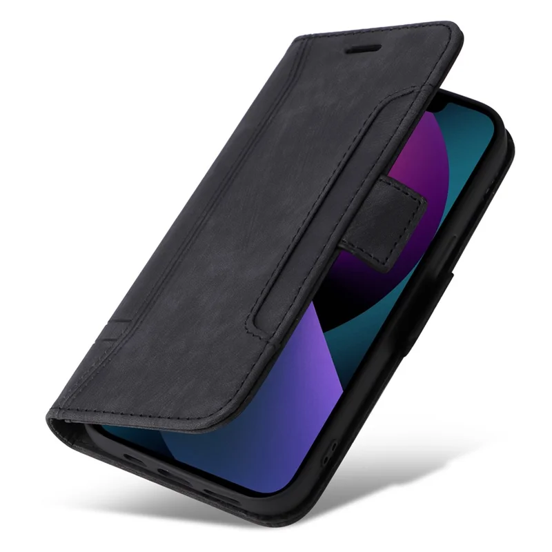 BETOPNICE 001 Custodia portafoglio per iPhone 15 Smartphone Cover Custodia per cellulare Custodia antiurto in pelle PU con supporto - Nero