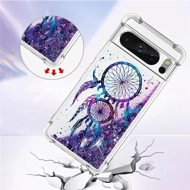 YB Quicksand Serie-2 für Google Pixel 8 Pro Musterbedruckter Floating-Case Soft TPU stoßfest Handyhülle - Windspiele