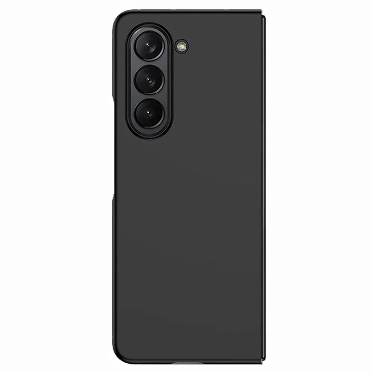 Pour Samsung Galaxy Z Fold5 5G Skin-Touch Phone Case Hard PC Folding Phone Case with Tempered Glass Film - Noir