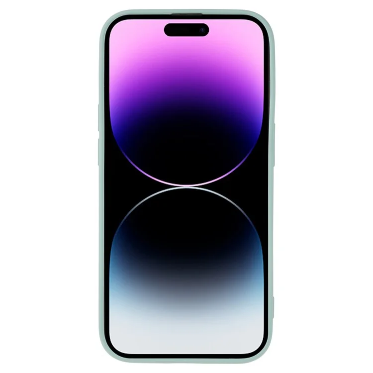 Funda de teléfono de color caramelo para iPhone 15 Pro Max, funda de teléfono de TPU suave con revestimiento de fibra y cubierta de teléfono de goma - Azul bebé