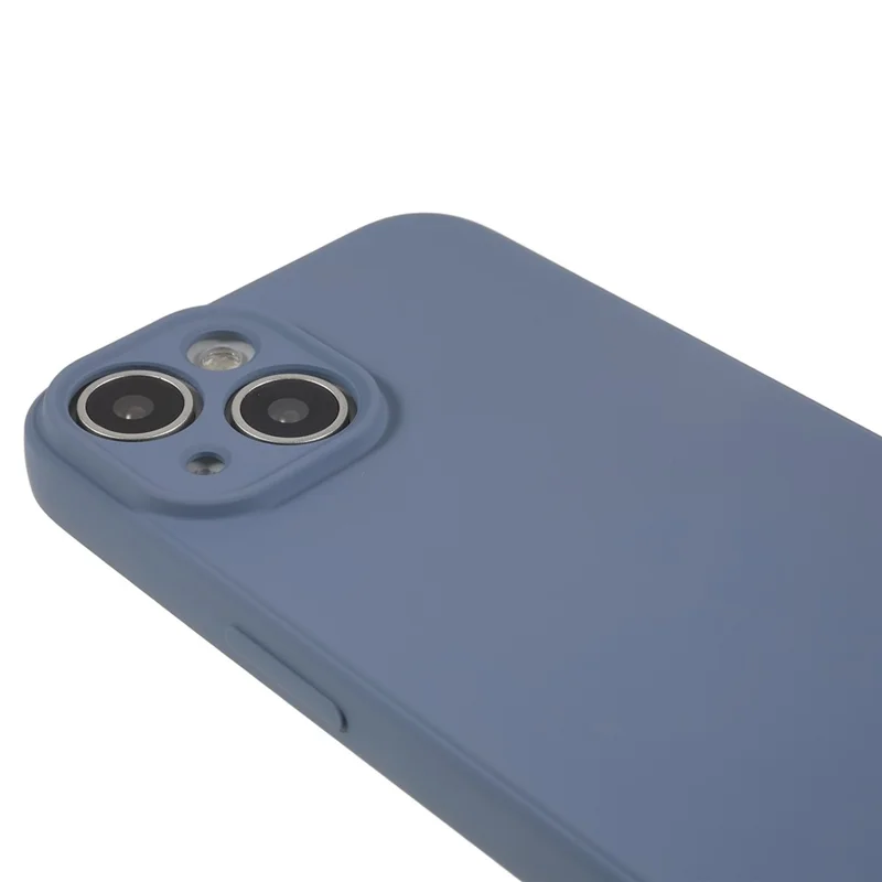 Capa de Proteção com Fibra para iPhone 15, Cor Candy, Anti-queda, Capa de TPU Revestida de Borracha - Cinza Lavanda