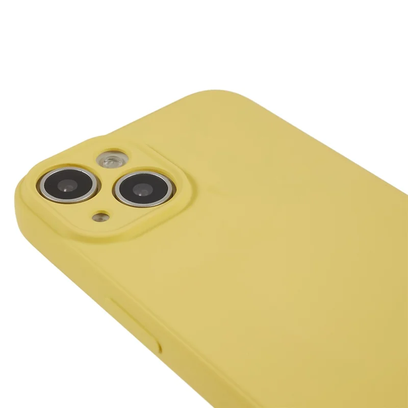 Fiber Lining Shell für iPhone 15 Candy Color Anti-drop TPU Handyhülle Gummi Handyhülle - Gelb