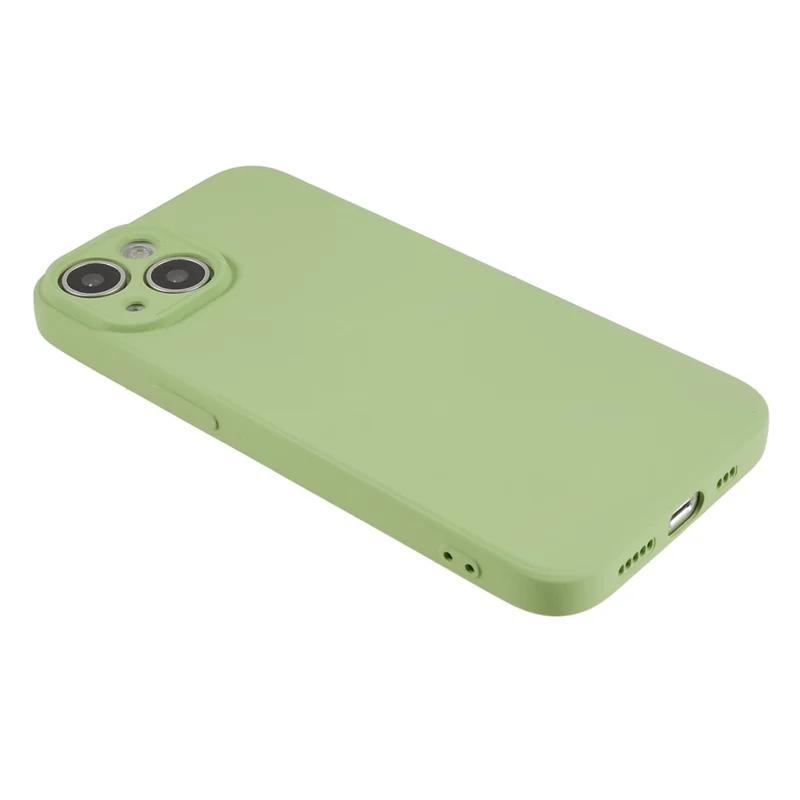Guscio in fibra per iPhone 15 Candy Color Anti-drop TPU Custodia per telefono in gomma - Matcha Green