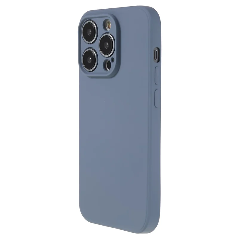 Rubberized Candy Color Shell for iPhone 15 Pro Soft TPU + Fiber Lining Phone Case Phone Cover - Lavender Grey