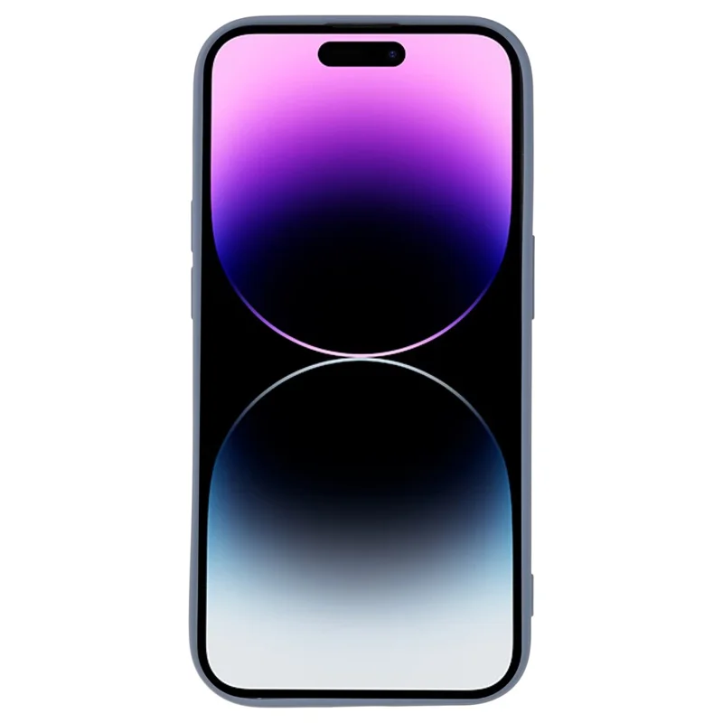 Rubberized Candy Color Shell for iPhone 15 Pro Soft TPU + Fiber Lining Phone Case Phone Cover - Lavender Grey