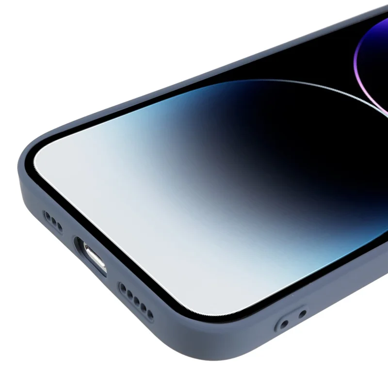 Rubberized Candy Color Shell for iPhone 15 Pro Soft TPU + Fiber Lining Phone Case Phone Cover - Lavender Grey