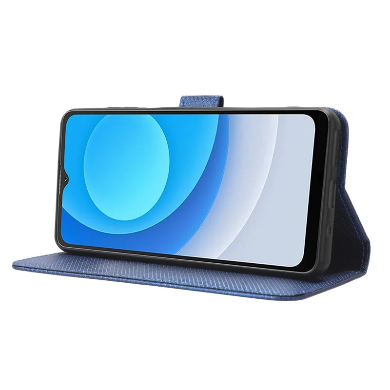 Custodia per telefono in pelle Diamond Texture per Blackview Oscal C30 / C30 Pro - Blu