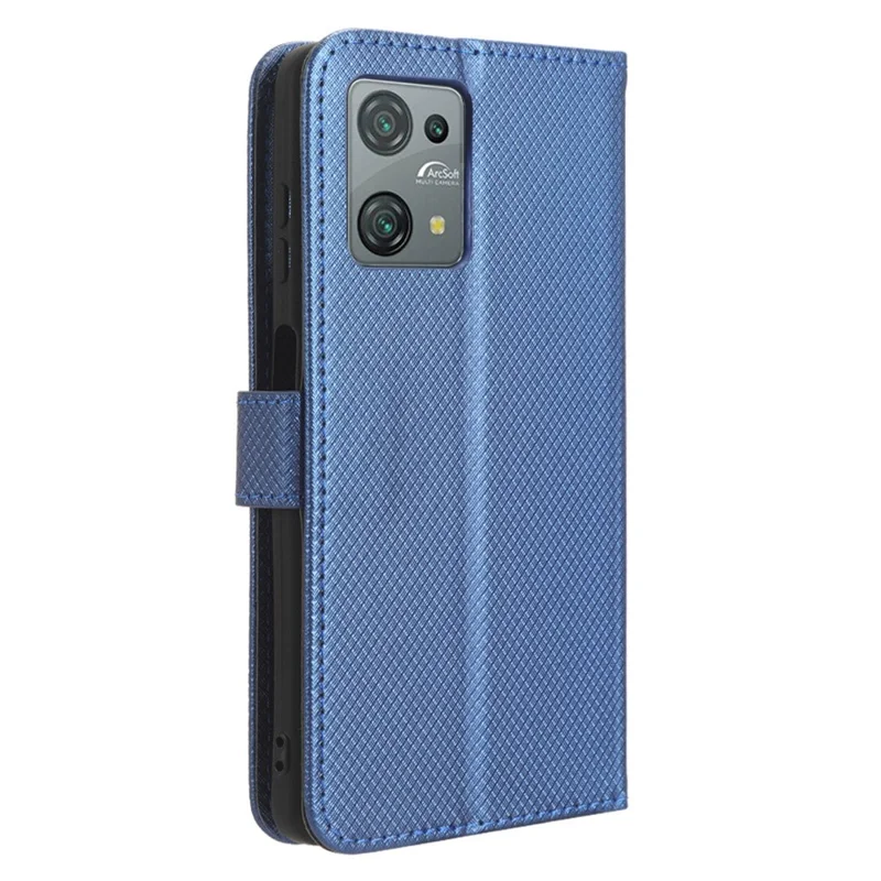 Custodia per telefono in pelle Diamond Texture per Blackview Oscal C30 / C30 Pro - Blu