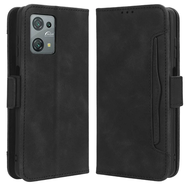 Per Blackview Oscal C30 / Oscal C30 Pro Multiple Card Slots PU Leather Case Wallet Phone Stand Cover - Nero