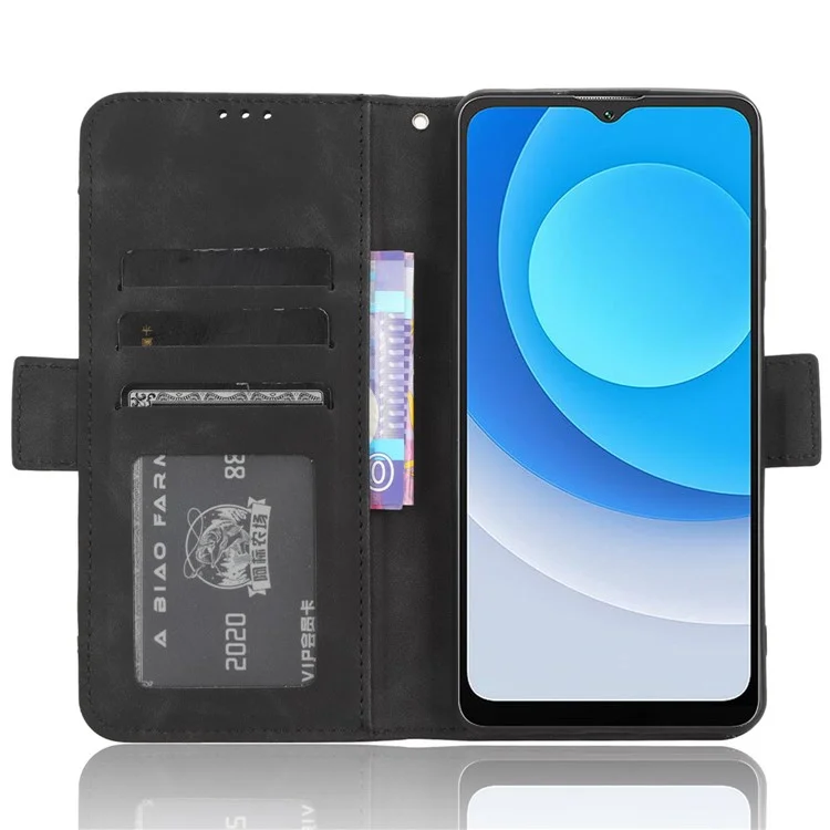 Per Blackview Oscal C30 / Oscal C30 Pro Multiple Card Slots PU Leather Case Wallet Phone Stand Cover - Nero