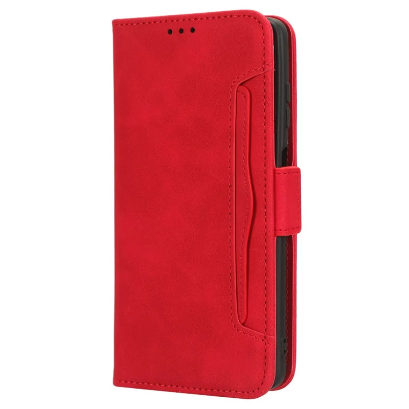 For Blackview Oscal C30 / Oscal C30 Pro Multiple Card Slots PU Leather Case Wallet Phone Stand Cover - Red