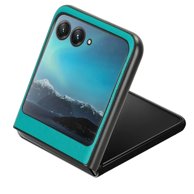 Per Motorola Razr 40 Ultra 5G PU Peth+pc Caglio Caso Scopio Coperchi - Verde