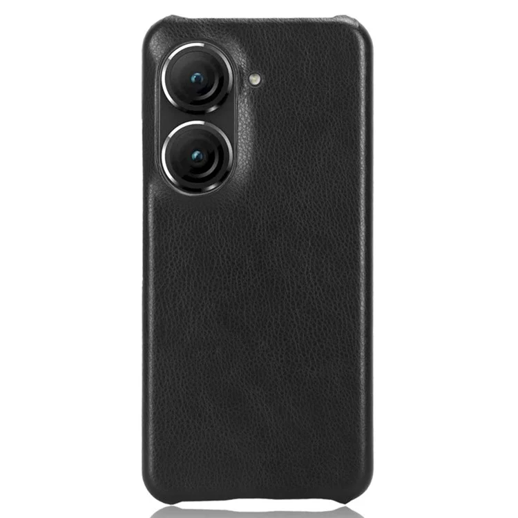 Pour Asus Zenfone 9 5G Litchi Texture Étui de téléphone en cuir PU + Étui de protection en TPU - Noir