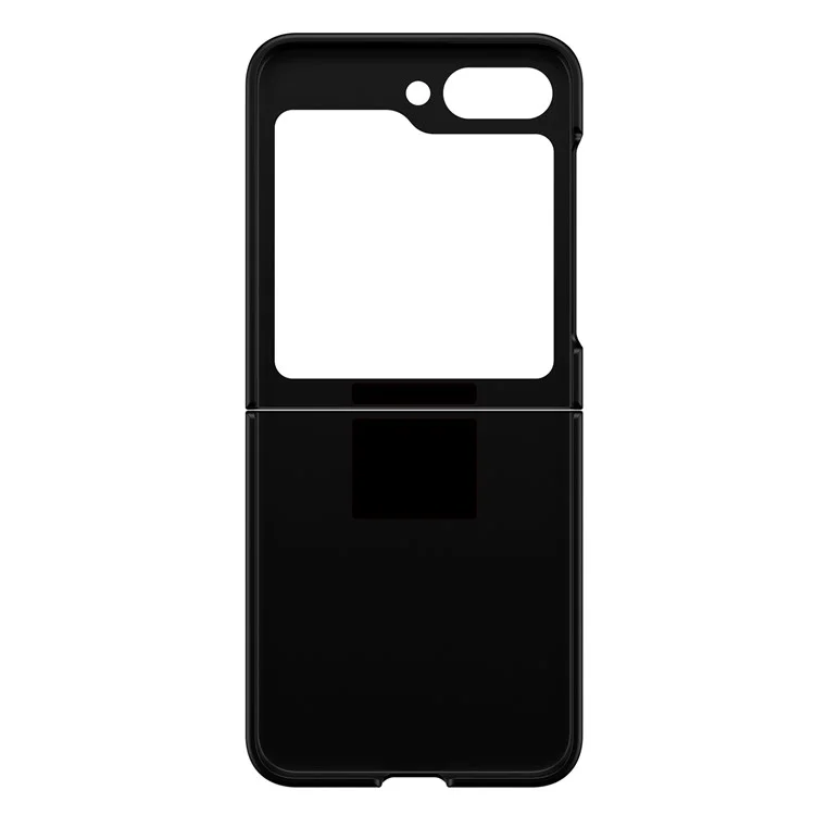 For Samsung Galaxy Z Flip5 5G Hard PC Phone Case Anti-scratch Cover with D-Shape Ring Holder - Black