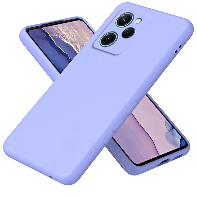 For Xiaomi Redmi Note 12 Pro Speed 5G / Poco X5 Pro 5G 2.2mm Rubberized TPU Case Fiber Lining Phone Cover - Purple