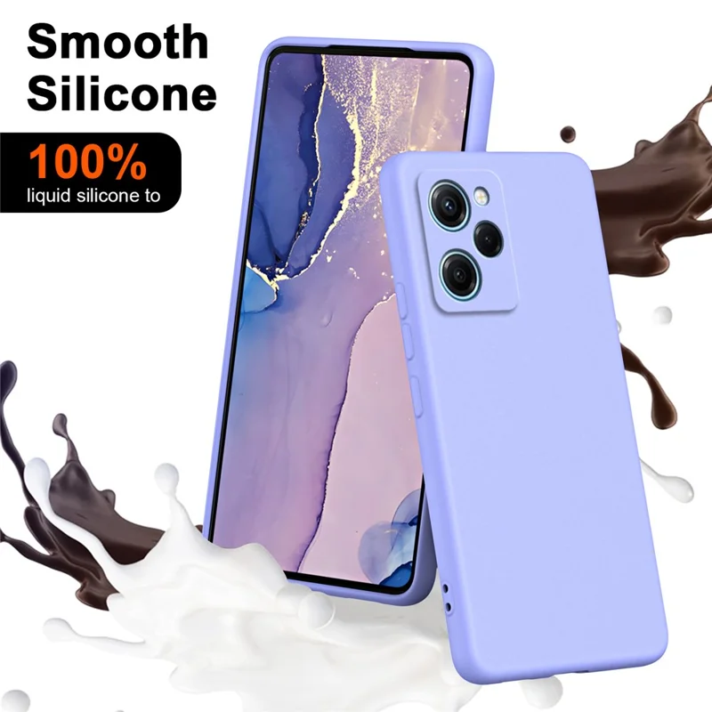 For Xiaomi Redmi Note 12 Pro Speed 5G / Poco X5 Pro 5G 2.2mm Rubberized TPU Case Fiber Lining Phone Cover - Purple