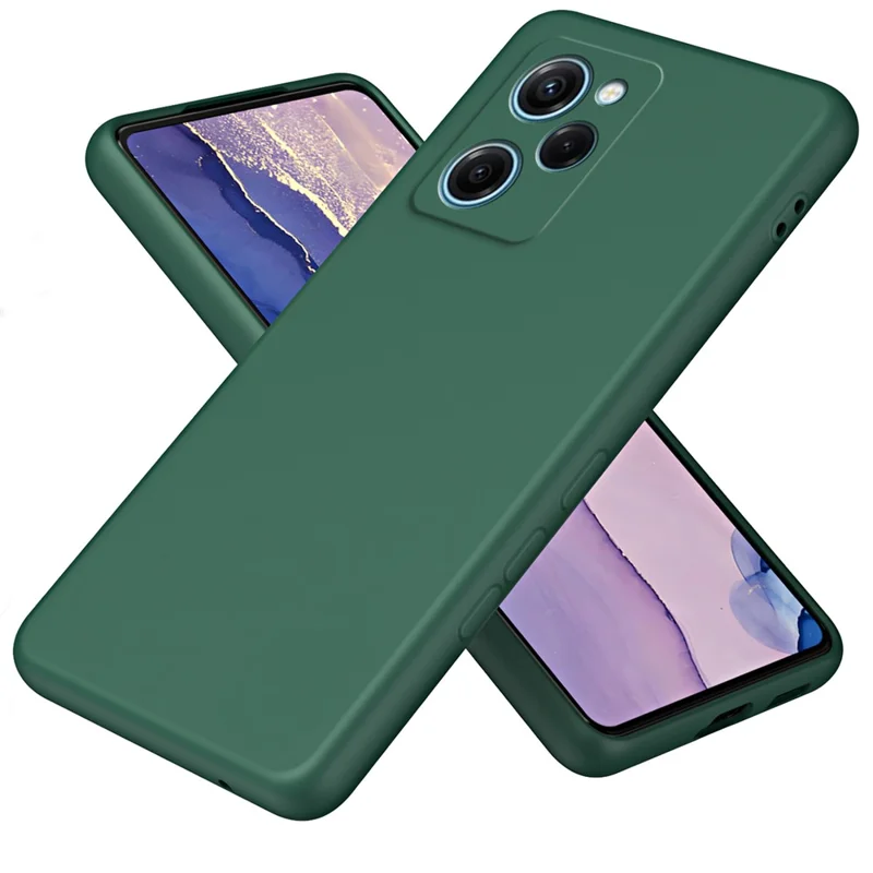 For Xiaomi Redmi Note 12 Pro Speed 5G / Poco X5 Pro 5G 2.2mm Rubberized TPU Case Fiber Lining Phone Cover - Green