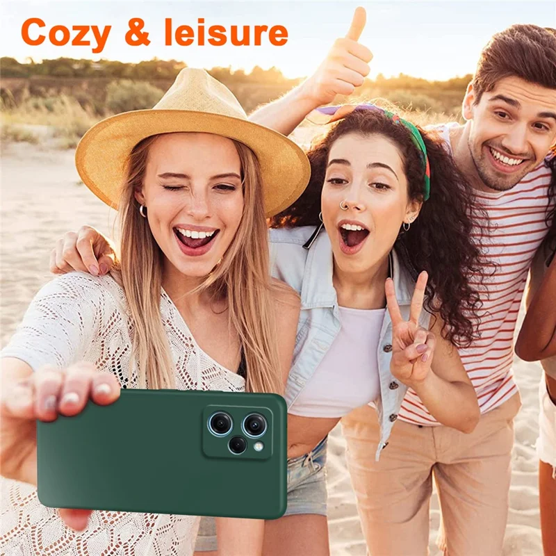 For Xiaomi Redmi Note 12 Pro Speed 5G / Poco X5 Pro 5G 2.2mm Rubberized TPU Case Fiber Lining Phone Cover - Green