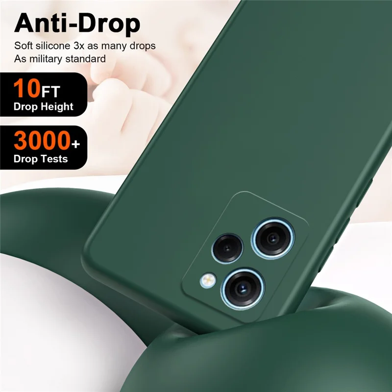 For Xiaomi Redmi Note 12 Pro Speed 5G / Poco X5 Pro 5G 2.2mm Rubberized TPU Case Fiber Lining Phone Cover - Green