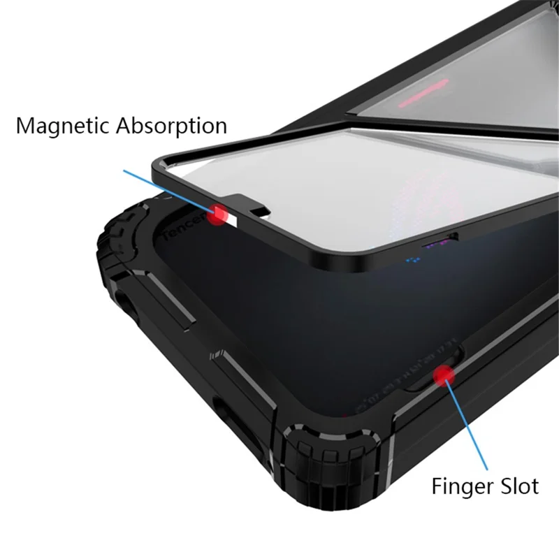 For Asus ROG Phone 7 5G / Phone 7 Pro TPU+PC Clear Case Magnetic Back Panel Kickstand Phone Cover - Translucent