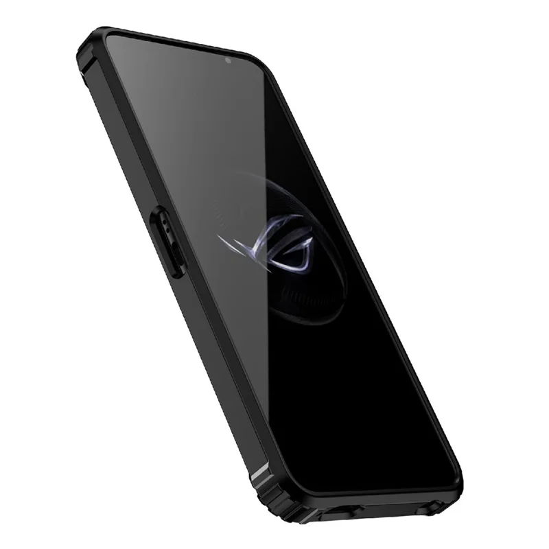 For Asus ROG Phone 7 5G / Phone 7 Pro TPU+PC Clear Case Magnetic Back Panel Kickstand Phone Cover - Translucent