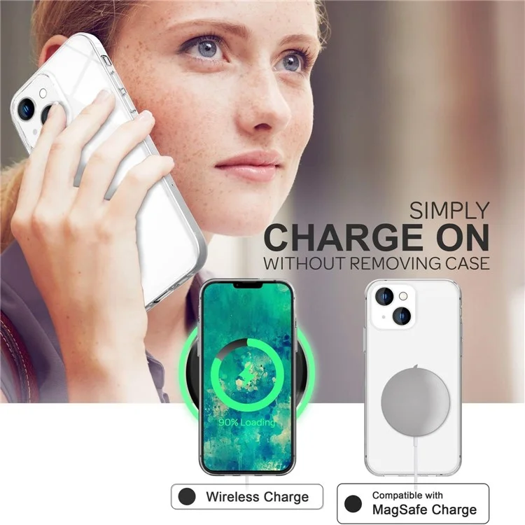 Anti-Fingerabdruck transparente TPU-Hülle für iPhone 15, stoßfeste Schutzabdeckung für das Telefon